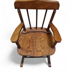 Vintage Children’s Wooden Rocking Chair / Solid Wood / Traditional Nursery Chair / c1970 - Image 3