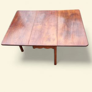 Antique Edwardian Mahogany Drop Leaf Dining Table / Solid Wood / c.1910 - Image 4