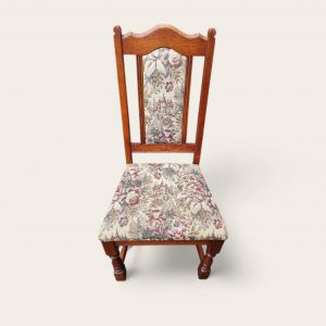 Vintage Old Charm Wood Bros Oak Dining Chairs / Set of 4 / c.1970s - Image 4