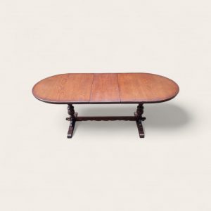 Vintage Old Charm Wood Bros Large Oak Extending Dining Table / Seats 6–8 / c.1970s / FREE DELIVERY - Image 9