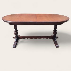 Vintage Old Charm Wood Bros Large Oak Extending Dining Table / Seats 6–8 / c.1970s / FREE DELIVERY - Image 8