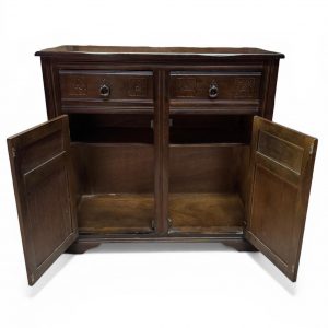 Vintage Priory Oak Sideboard Cabinet / Solid Wood / c.1960 - Image 9