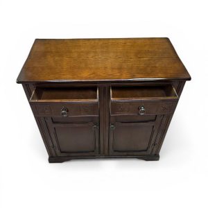 Vintage Priory Oak Sideboard Cabinet / Solid Wood / c.1960 - Image 6