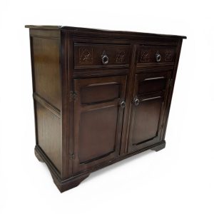 Vintage Priory Oak Sideboard Cabinet / Solid Wood / c.1960 - Image 5