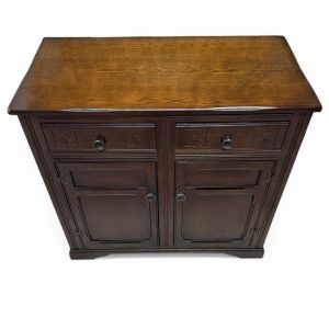 Vintage Priory Oak Sideboard Cabinet / Solid Wood / c.1960 - Image 4