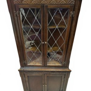 Vintage Priory Oak Corner Cabinet / c.1960 / Solid Wood - Image 5