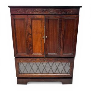 Vintage TV Cabinet / Solid Wood / c.1970