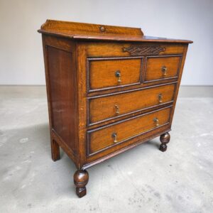 Antique Oak Chest of Drawers / Jacobean Revival /  1920 - Image 7