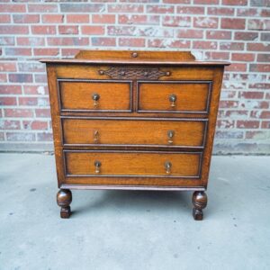 Antique Oak Chest of Drawers / Jacobean Revival /  1920 - Image 5