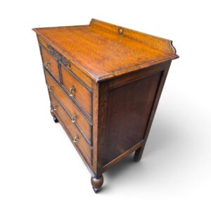 Antique Oak Chest of Drawers / Jacobean Revival /  1920 - Image 11