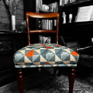 Antique Victorian Bedroom Chair c1860 / New Upholstery / FREE DELIVERY - Image 3