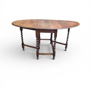Antique Large Oak Gateleg Dining Table / c.1910 - Image 4