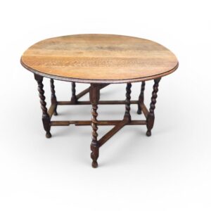 Antique Large Oak Gateleg Dining Table / c.1910 - Image 5