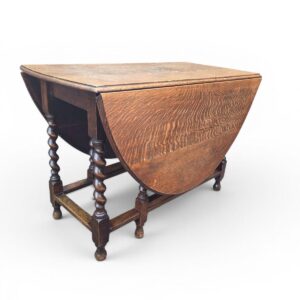 Antique Large Oak Gateleg Dining Table / c.1910 - Image 9