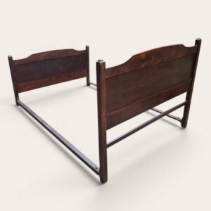 Antique Solid Oak Bed Frame / Small Double / c1920 - Image 4