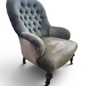 Antique Edwardian Button Back Armchair /c1910 - Image 3
