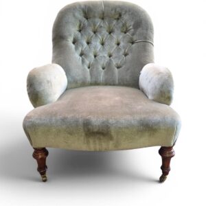 Antique Edwardian Button Back Armchair /c1910 - Image 9
