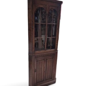 Antique Oak Corner Cabinet /c1950 - Image 8