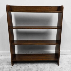 Antique Open Bookcase / Solid Wood / c1940 - Image 9