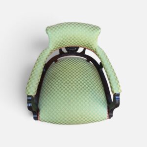 Antique Late Victorian Upholstered Tub Chair / c1890 - Image 9