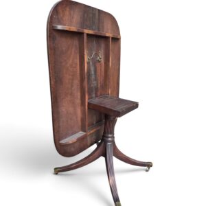 Antique Mahogany Regency Style Tilt Top Dining Table / c.1890 - Image 5