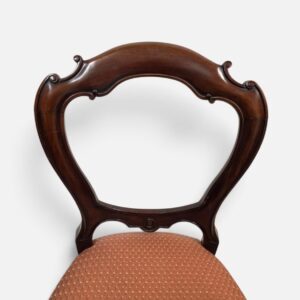 Antique Victorian Mahogany Balloon Back Chairs / Set of Two / c1860 - Image 3