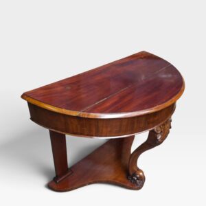 Antique William IV Mahogany Demi-Lune Console / Side Table / c1850 - Image 5