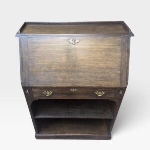 Antique Oak Writing Bureau Desk with Original Keys / c.1900 - Image 6