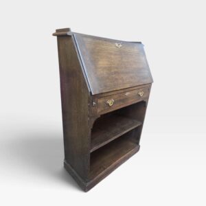 Antique Oak Writing Bureau Desk with Original Keys / c.1900 - Image 5