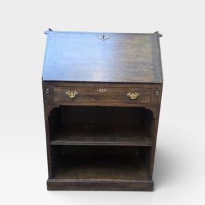 Antique Oak Writing Bureau Desk with Original Keys / c.1900 - Image 9